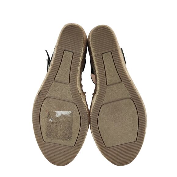 MADDEN GIRL! SLEEK BLACK VEGAN SUEDE ESPADRILLE WEDGE HEELS, SANDALS! SZ 8M - Picture 8 of 10